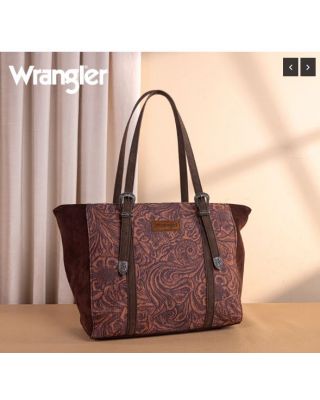 WG277-2002CF Wrangler Vintage Floral Printed Large Tote Bag