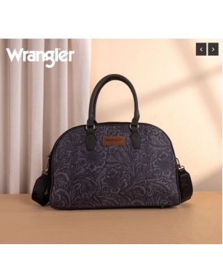 WG277-5110BK Wrangler Vintage Floral Printed Duffle Bag