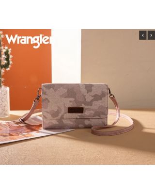 WG286-183PK Wrangler Camo Print Canvas Clutch/Crossbody