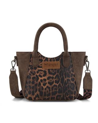 WG296-8015CF Wrangler Leopard Print Small Tote/Crossbody