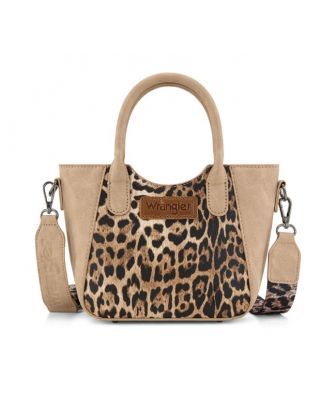WG296-8015TN Wrangler Leopard Print Small Tote/Crossbody