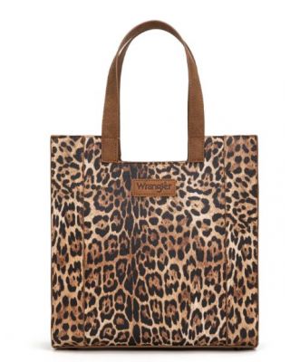 WG296-8900BR Wrangler Leopard Print Tote Bag