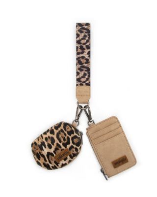 WG296-W0051TN Wrangler Leopard Print Dual Pouch Wristlet 