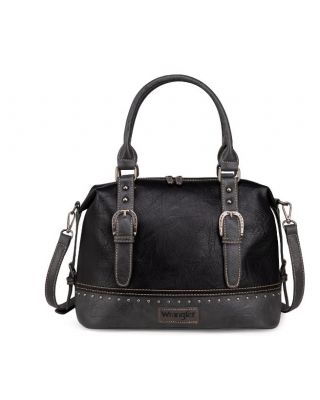 WG48-S5110 BK Wrangler Buckle Classic Barrel Satchel
