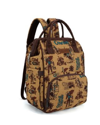 WG60-9110 DYL Wrangler Vintage Retro Cowboy Cool Print Backpack