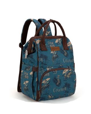 WG60-9110 JN Wrangler Vintage Retro Cowboy Cool Print Backpack