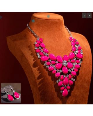 WJ-1004 FU Rustic Couture Jewelry Sets Bohemian Pendant Necklace Earrings