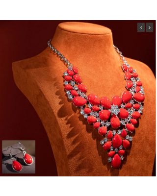 WJ-1004 WN Rustic Couture Jewelry Sets Bohemian Pendant Necklace Earrings