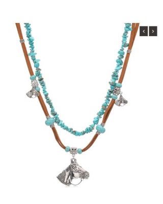 WNS-1050 TQ Rustic Couture's Boho Layered Leather