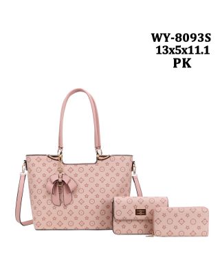WY-8093 PK FASHION HANDBAG 3PC SETS