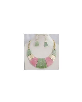 YNE3688 GPK/GN NECKLACE SET