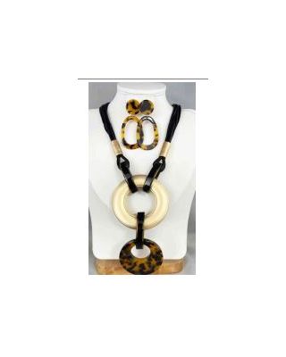 YNE3813 GLP LEPEARD NECKLACE SET