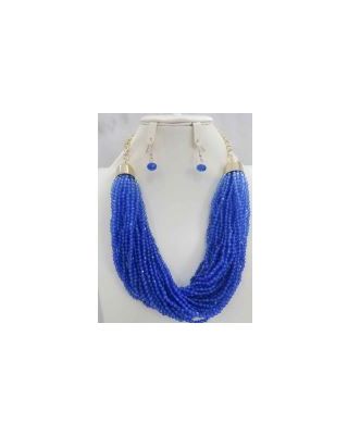 YNE4068 BL  BEAD NECKLACE SETS