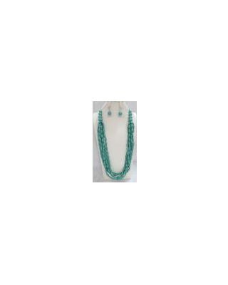 YNE4080 TQ BEAD NECKLACE