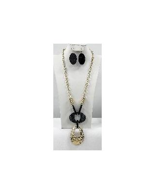 YNE4817G BK NECKLACE SET