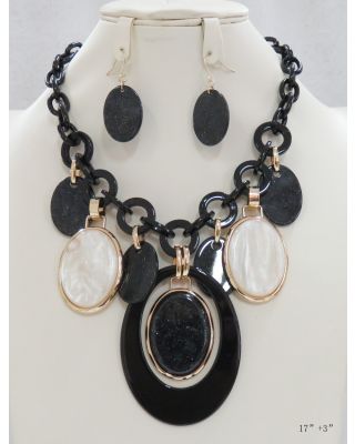 YNE4904 BK NECKLACE SET