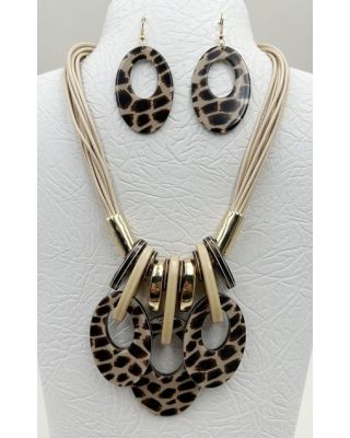 YNE5084 LP ACRYLIC NECKLACE SET