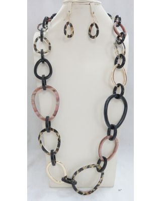 YNE5086 LEP LONG NECKLACE SET