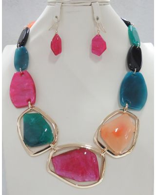 YNE5096 PG MT  NECKLACE SET