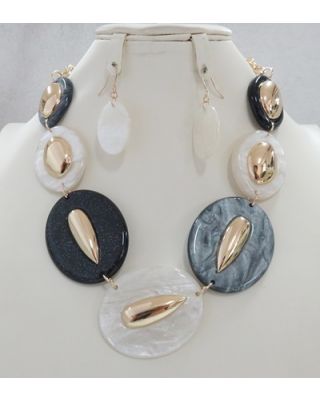 YNE5097 BW  NECKLACE SET