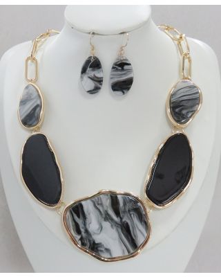 YNE5098 BK NECKLACE SET