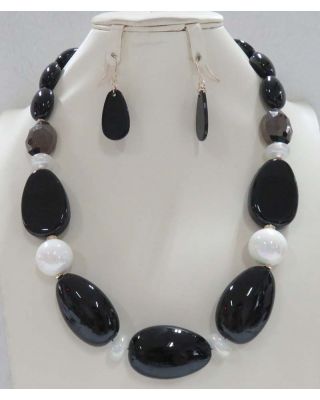YNE5182 BK NECKLACE SET
