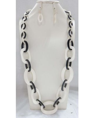 YNE5183 BW NECKLACE SET