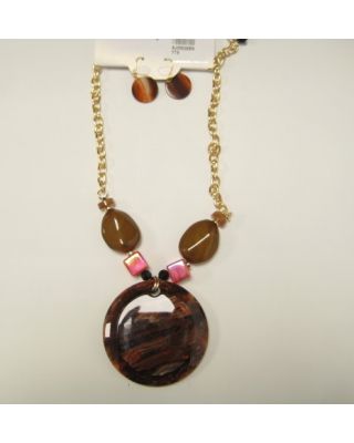 YNE5191 BN ROUND NECKLACE SET