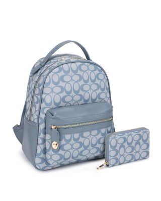 ZM-31488 SET BGY/BGY BACKPACK WITH WALLET