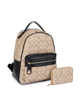 ZM-31488 SET BK/TP BACKPACK WITH WALLET