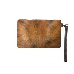 RLH-002 BR MONTANA WEST HAIR-ON LEATHER CLUTCH